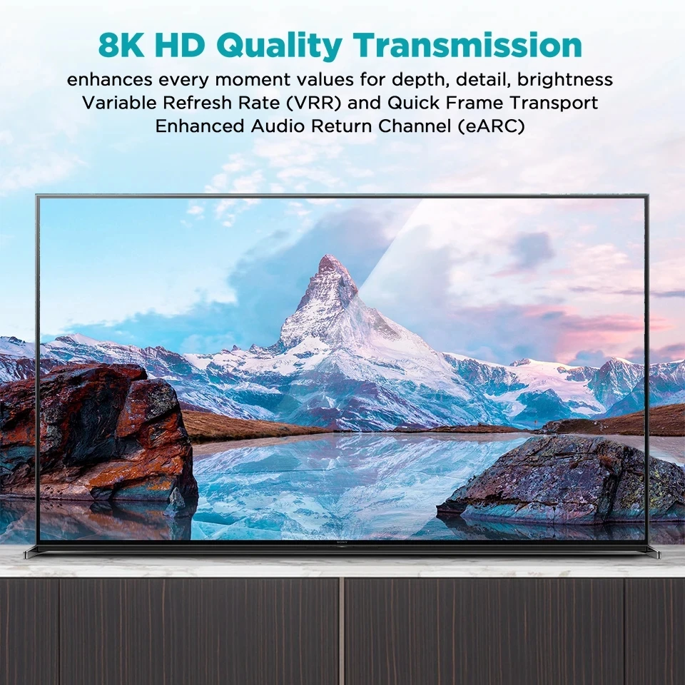 Premium 8K HDMI 2.1 Cable with 120Hz Support