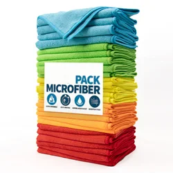 Premium Multi - Purpose Microfiber Cleaning Cloth and Scouring Pad Set for Home and Auto Cleaning (20PCS random)