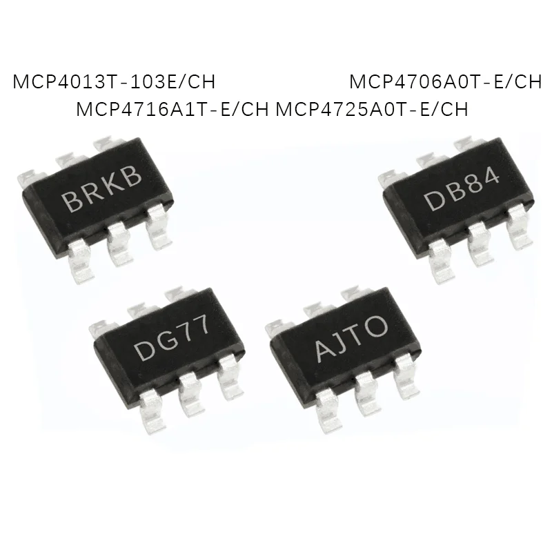 Новый оригинальный MCP4725/MCP4706A0T-E/C H MCP4013T-103/MCP4716A1 T-E DAC - 8 bit-Serial-2, 7 V to 5, 5 V