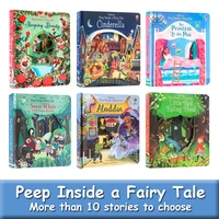 Usborne Books Peep Inside a Fairy Tales English Story Picture Book Bedtime Reading Toddlers Kids Gifts Montessori Learning Toys 1