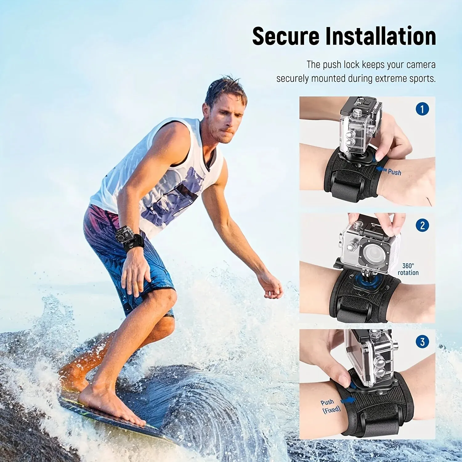 360-Degree Rotating Wrist Strap