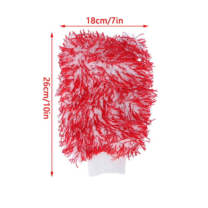 1PC Auto Care Double-faced Glove Car Wash Microfiber Chenille Gloves Thick Auto Cleaning Mitt Wax Detailing Waterproof Brush