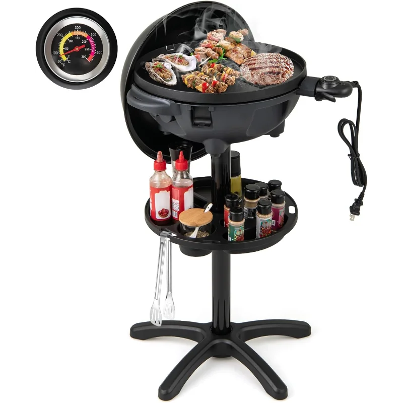 Giantex 1200W Electric BBQ Grill with Thermometer