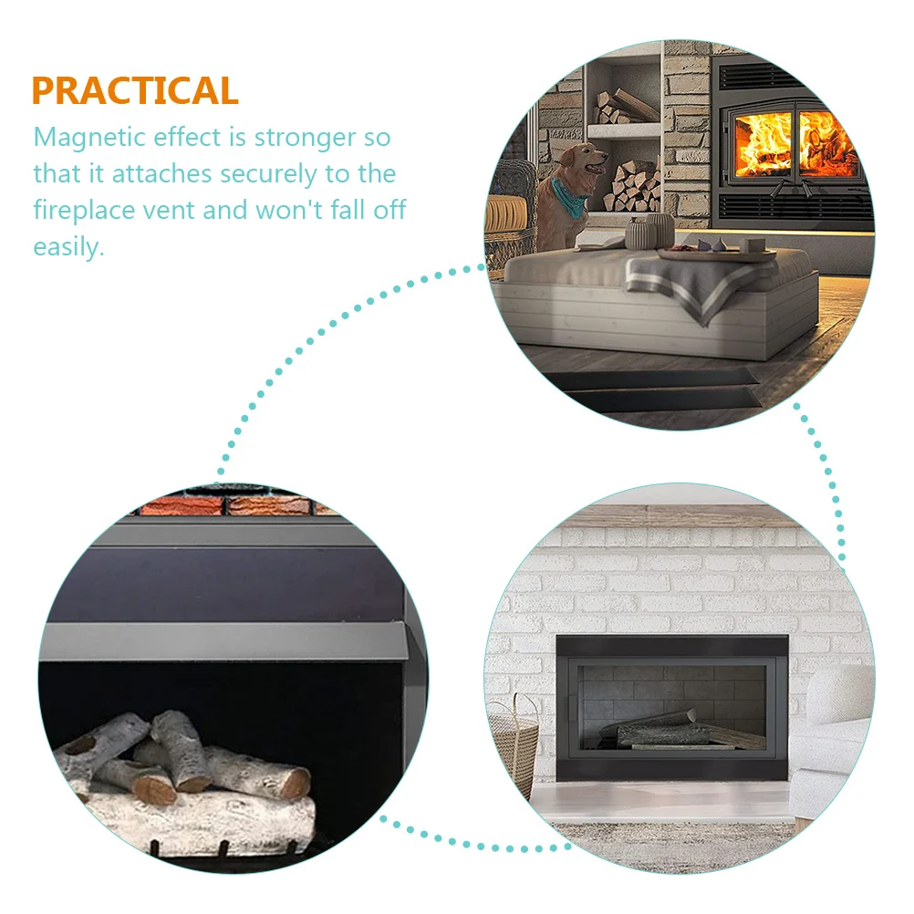 Magnetic Fireplace Draft Cover Winter Vent Blocker Wire Mesh Screen Insulation Stove Heating Cooling Fireplaces Dust Protector