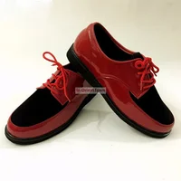 COOL DANCE Authentic Poppin Locking Shoe Funky Street Dance Red Blue Black Leather Shoes European Trend Hip Hop Popping Shoes 2