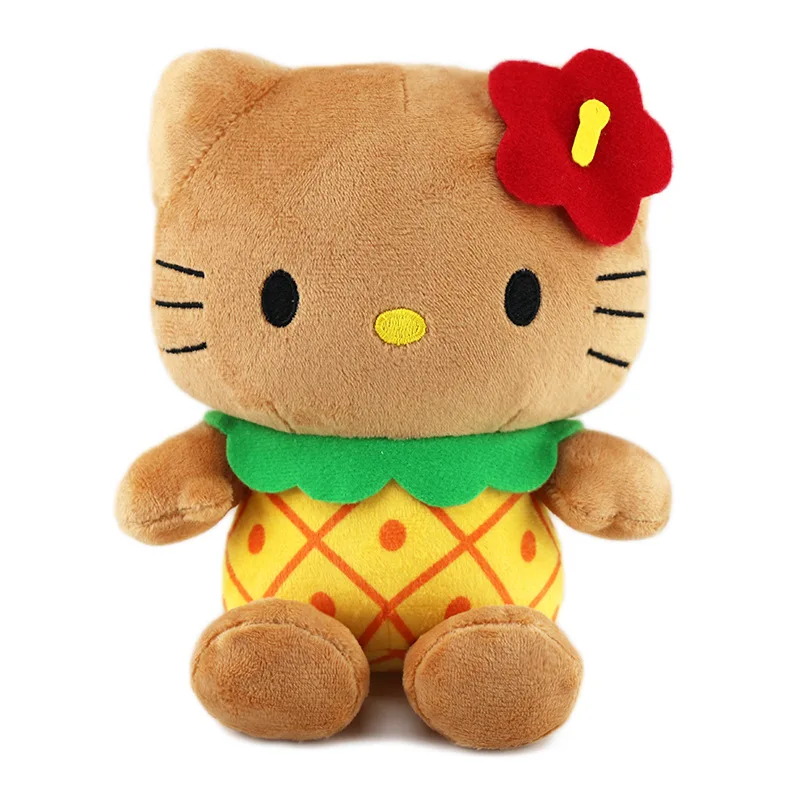 thumbnail image 1 of Kawaii Hello Kitty Sanrio Plush Doll Creative Skin Color Plushie Dolls Hawaiian Collection Cute Y2k Stuffed Room Decoration Toys, 1 of 5