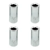 4PCS 1/4" Square Drive To 1/4" Hex Socket Bits Converter Screwdriver Bit Adapter For Screwdriver Bit Socket Adapter Step Drill 6