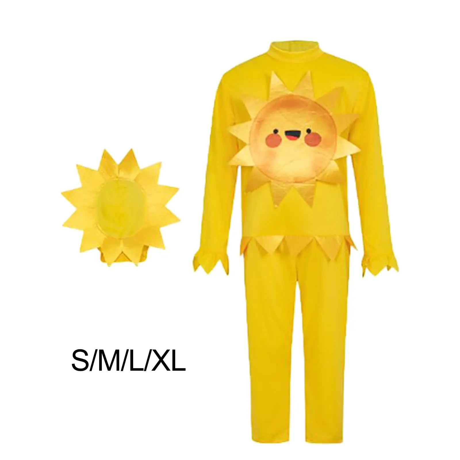 Kids Sun Costume Cute with Hat Children Role Play Costume for Carnival Party Supplies Celebration Fancy Dress Stage Performance