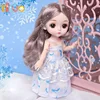 BJD Mini Dolls 1/12 17cm Ice Snow Princess Dream Suit 13 Movable Joint 3D Big Eyes Beautiful DIY Toy Doll With Clothes Girls Toy 1