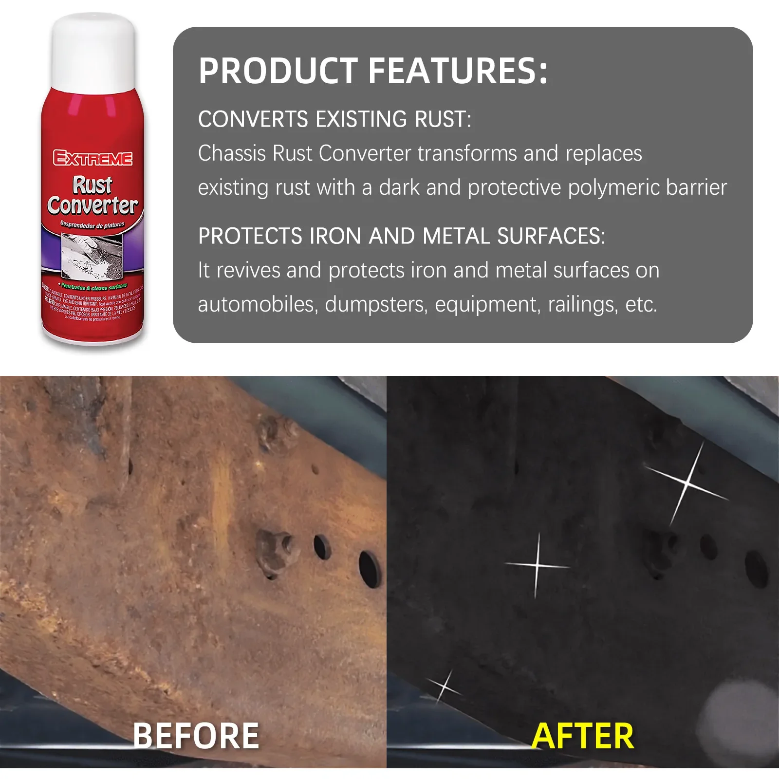 Automobile Derusting Paste Chassis Reinforcement Rusty Stainless Steel Parts Antirust Agent Metal Rust Removal