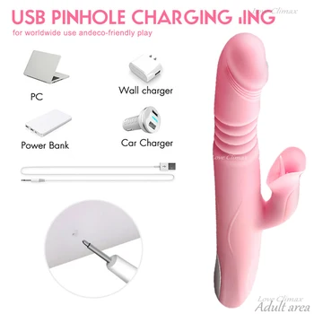 Telescopic Rotary Vibrator Tongue Licking Dildo Vibrator Suitable for Female Vagina Clitoris Massage Anal Stimulator Adult Toys 3