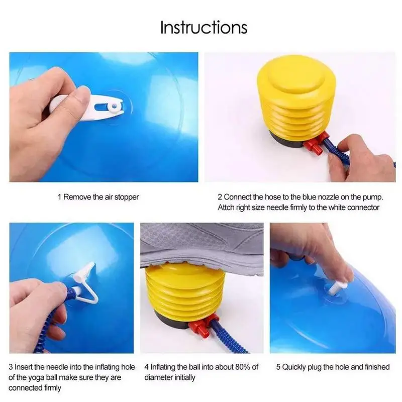 Yoga Ball Fitness Balls Peanut Balance Ball Inflatable Thick Sports Yoga Peanut Pilates Birthing Fitball With Manual Pump