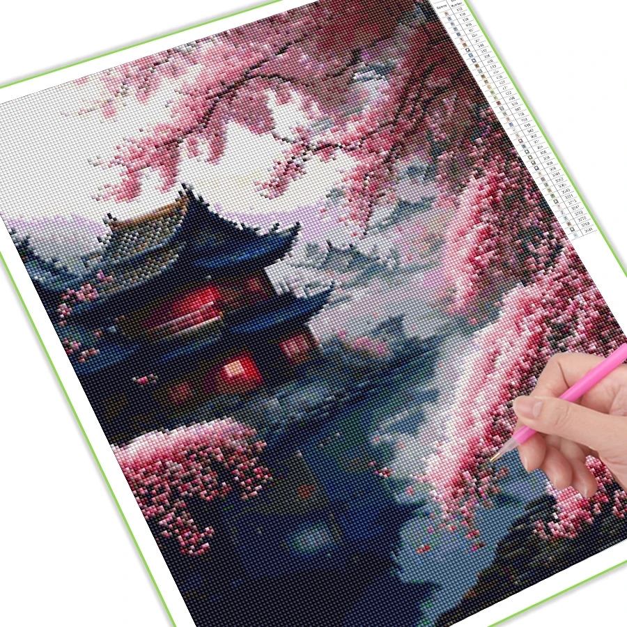 Japanse tafel geisha onder kersenboom | Japanse tafel - Japanse Kimono