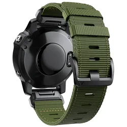 Braided Nylon QuickFit E Bracelet Watchband, Adjustable 22mm 26mm Strap - 1PCS QuickFit 26mm (Army green)