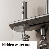 Bathroom Shower Set Piano Button Ambient Light Shower System Set Modern Digital Display Showers Faucet Set Bathroom Accessories 4