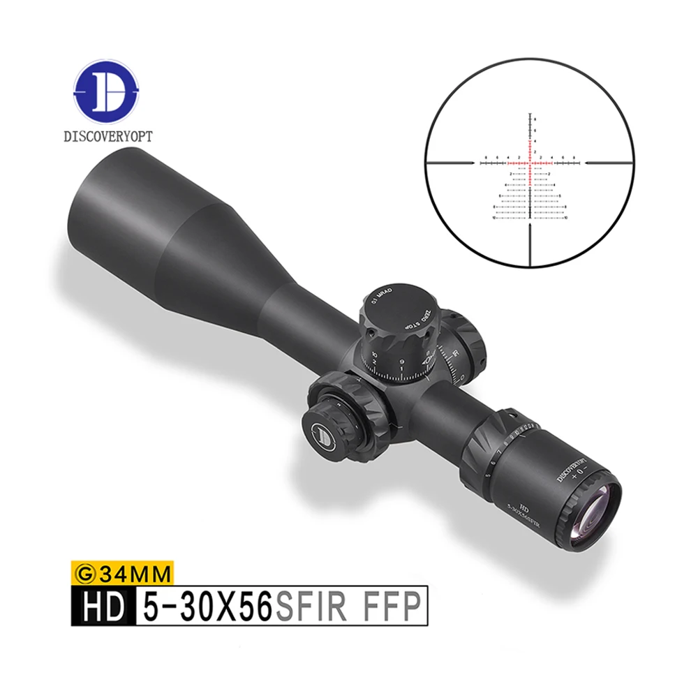DiscoveryOPT-컴팩트 스코프 HD 5-30X56SFIR, 직경 34mm 튜브, 첫 번째 초점 계획 장거리 범위
