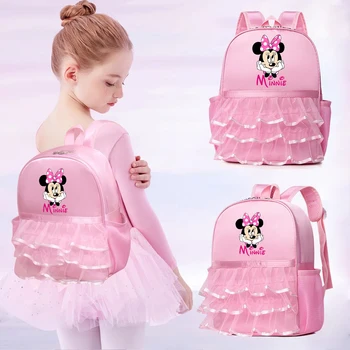 Zaino da danza classica di Topolino Minnie per ragazze Borsa da libro Zaino Borsa da ballo per bambini Borsa da principessa per balletto latino Zaino da ginnastica 1