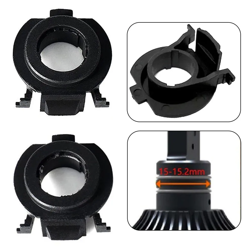 

2PCS Car H7 LED Bulbs Adapter Base For Focus 3 MK3 For Fiat 500 For Opel 2015-2017 ABS LED Adapter Base Replacement Black