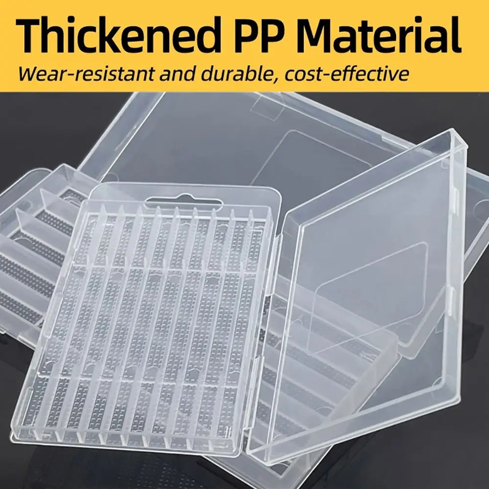 Tool Storage Box 1Pcs Plastic Drill Bits Storage 5/10 Holes Multi-gauge Tool Parts Clear Hardware