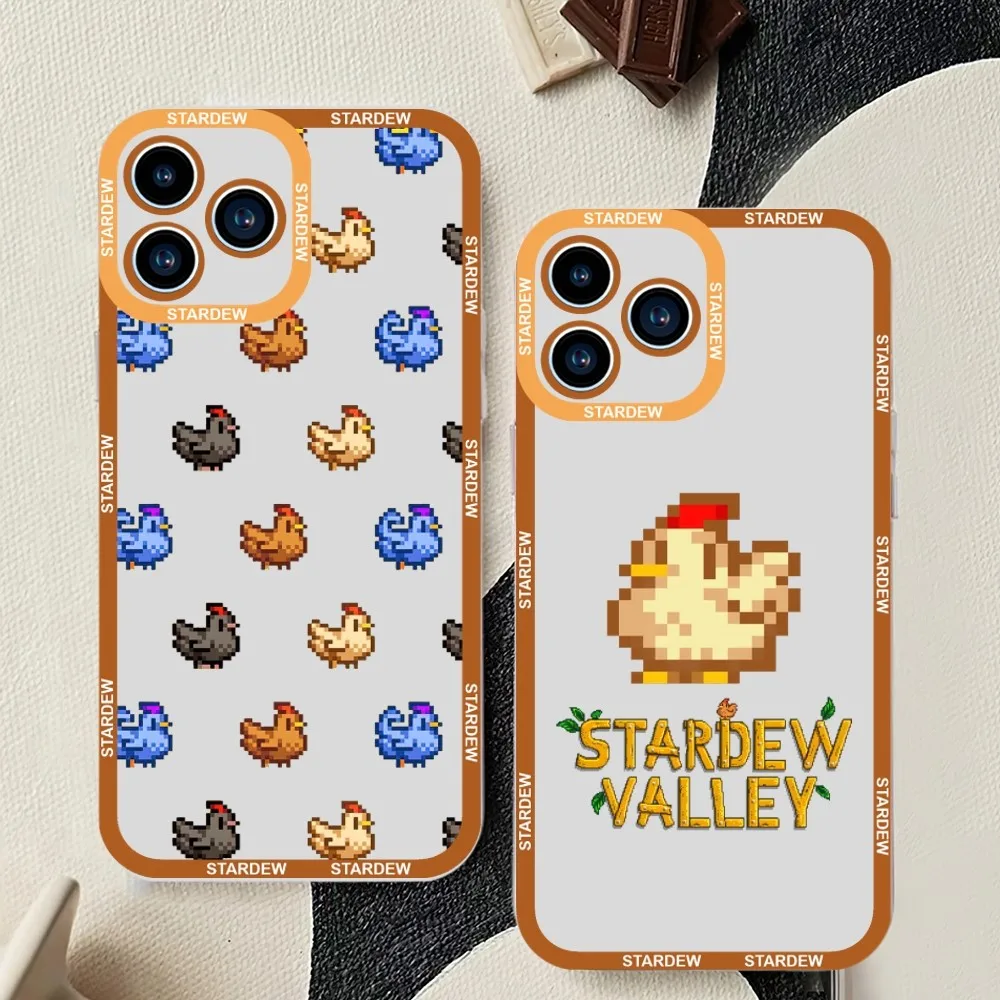 Прозрачный чехол Stardew Valley для iPhone 11 12 Mini 13 14 15Pro Max
