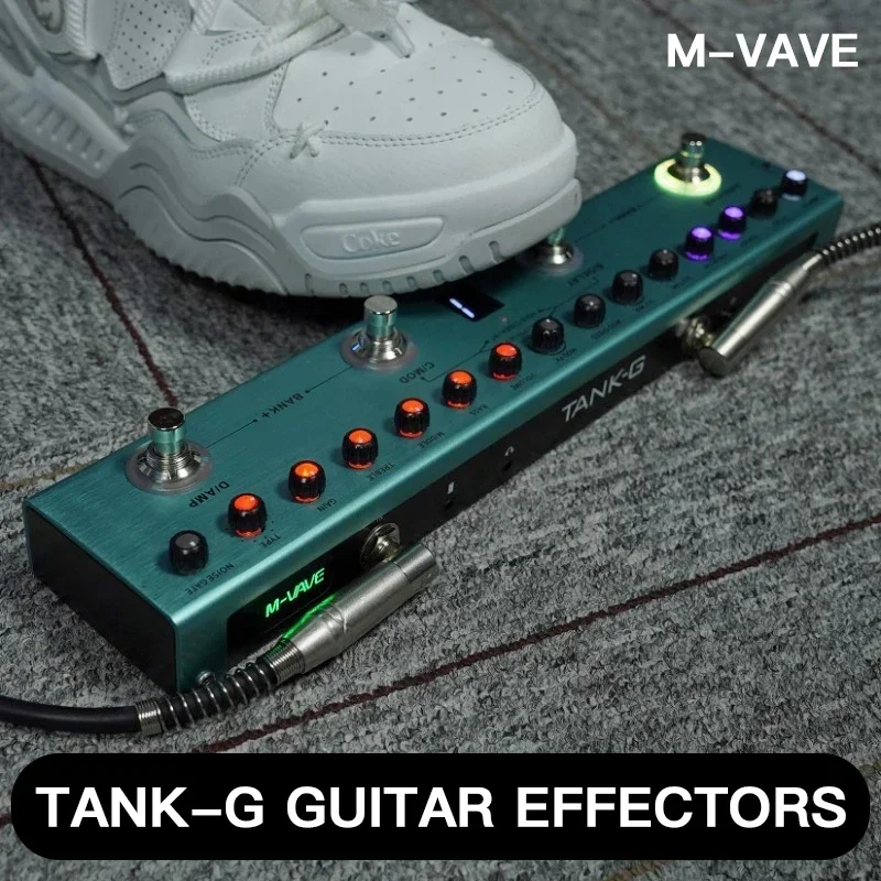 M-VAVE Tank-G guitar Multi Effects Pedal 36 Presets 9 Preamp Slot