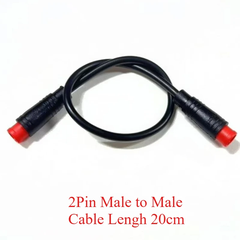 1 шт. M8 2 3 4 5 6-контактний штекер для стикового з’єднання електричного велосипеда, водонепроникний для кабелю дисплея Ebike, жіночий, чоловічий, додатковий роз’єм 20 см