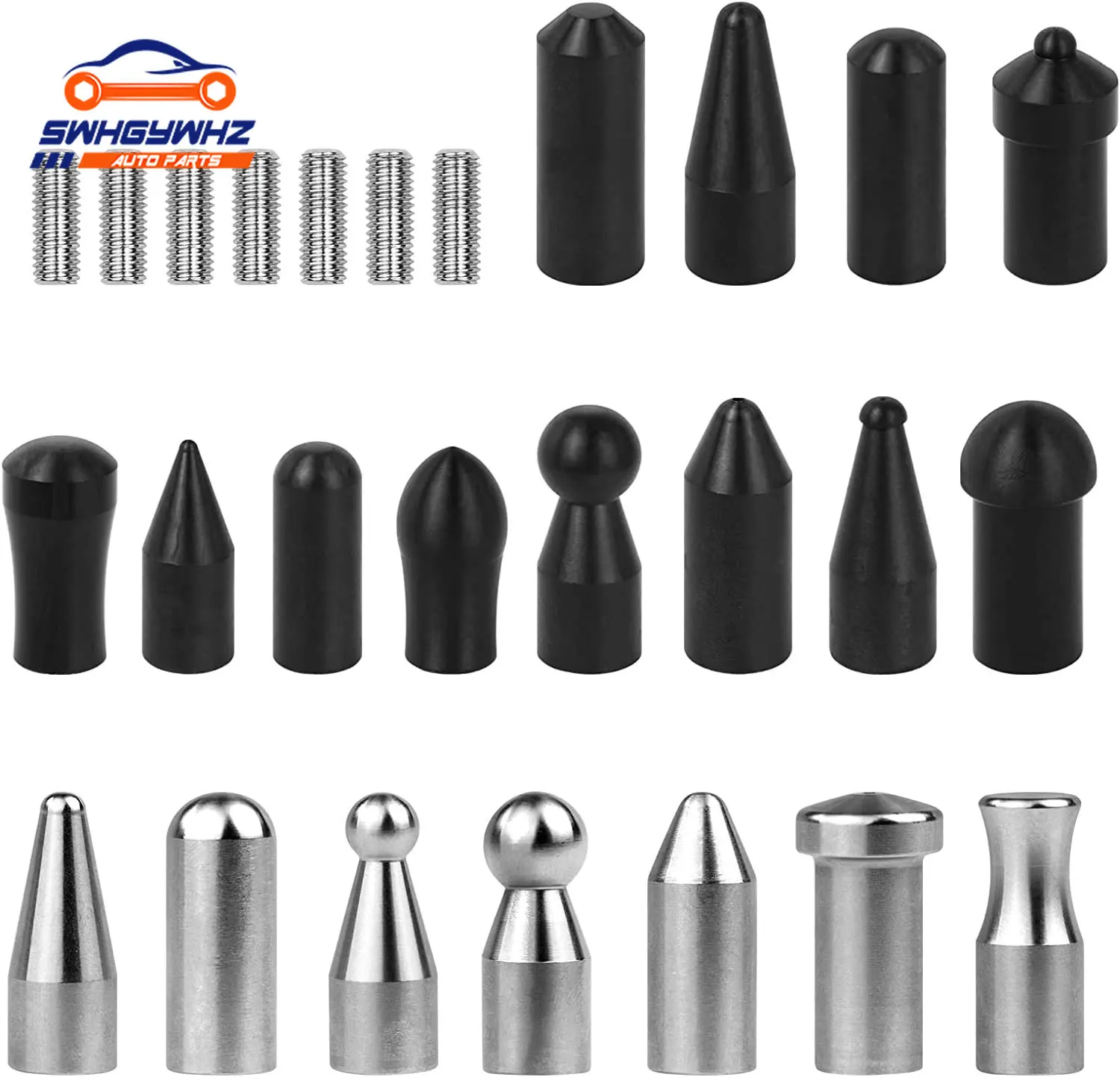 

Paintless Dent Repair Tools Repair Tip Stainless Steel and Rubber Awl Heads Adapt To The Rod Complete Set of Replacement Head