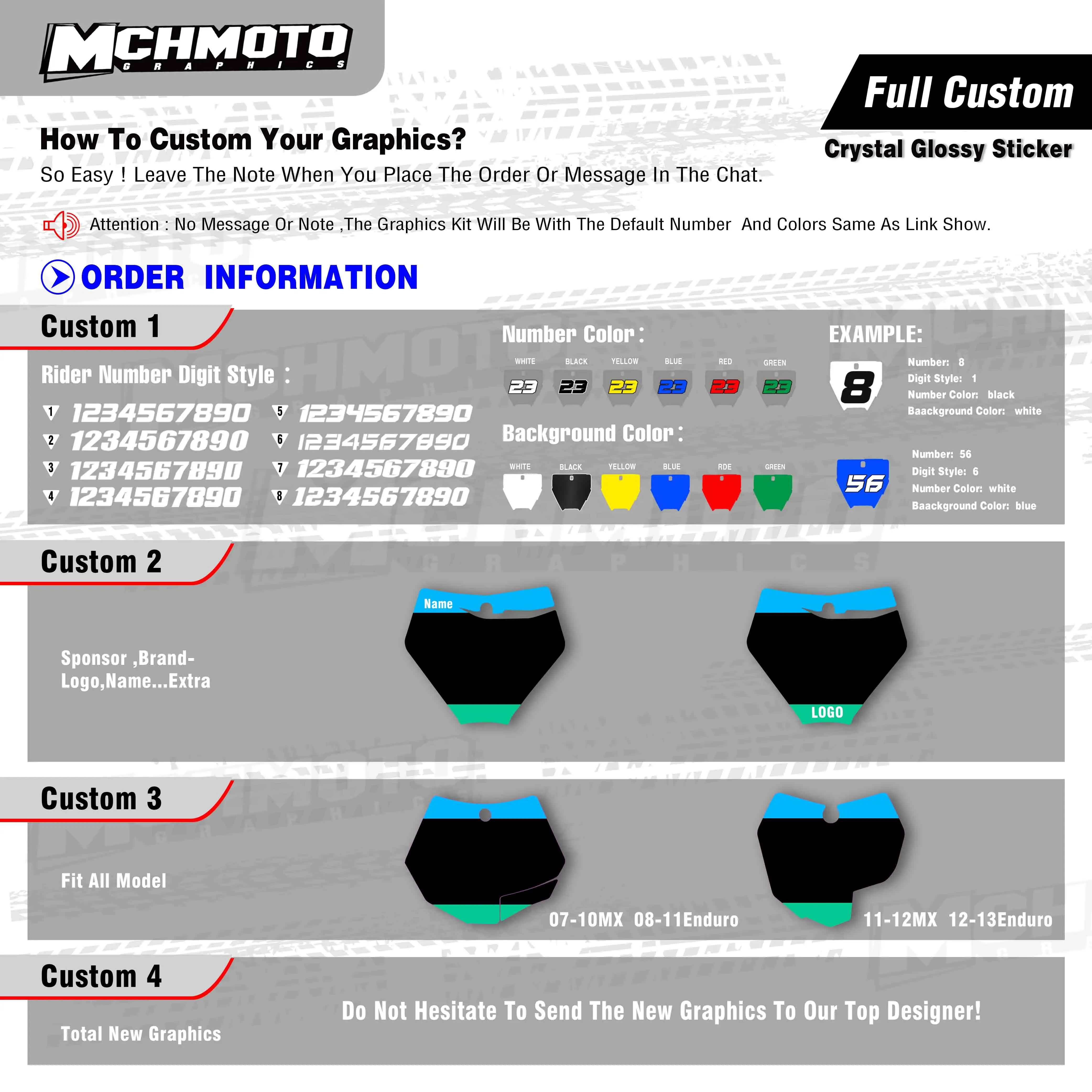 MCHMFG ׷ ŰƮ, ȥ 04-19 CRF250X 2004 2005 2006 2007 2008 2019 ũν Į