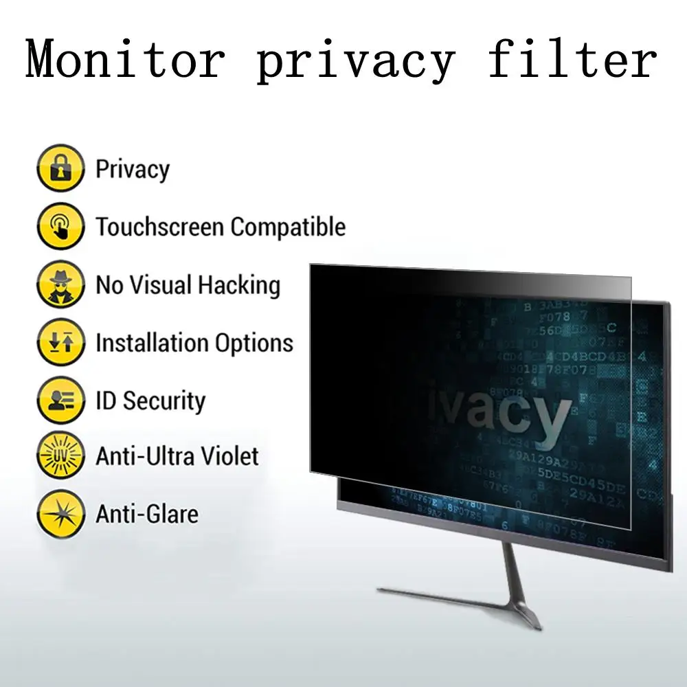 Protetor de Tela Anti-spy para Monitor de Laptop Privacidade Anti-glare Dark Anti-peek 125 133 14 156 173 215 236 238 24 Polegada - Imagem 5