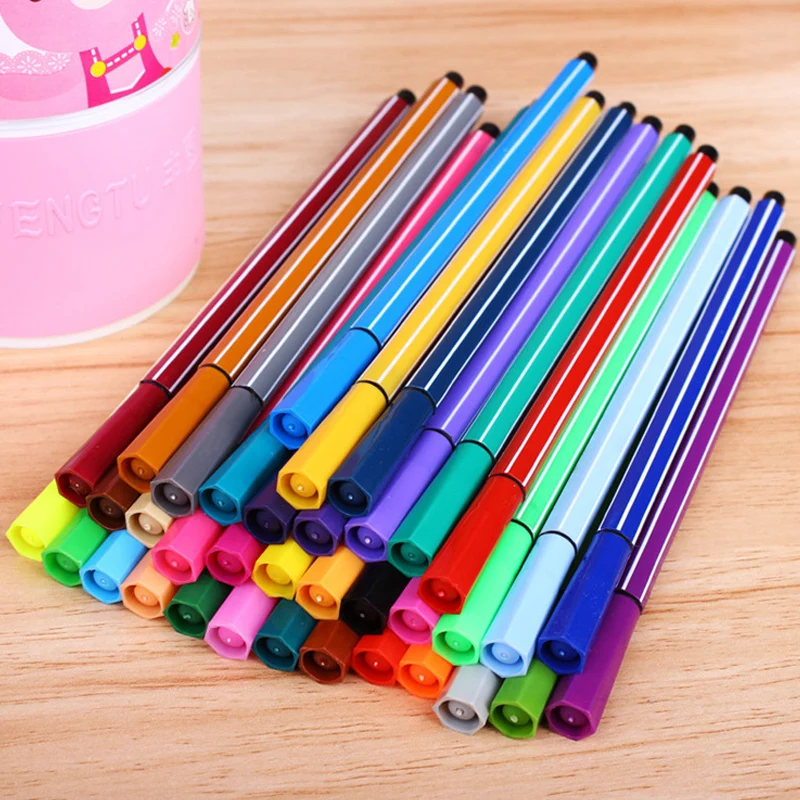 36 color Washable Watercolor  pencils safe non-toxic professional Water color pen  art Marker Drawing colored For Kids  student silent basketball for kids noiseless and safe indoor play non toxic and odorless wide application