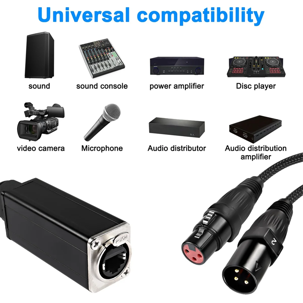 

JIASOUND, 1 пара, 4-канальный 3Pin DMX512 XLR, разъем «папа»/«Мама»-«мама» RJ45, Ethernet-удлинитель для сцены в реальном времени, звука, освещения, аудио