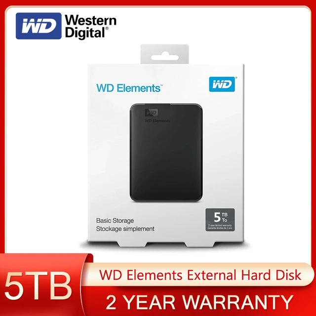 Western Digital-Disque dur externe portable WD Elements, USB 2.5, disque dur  HDD pour ordinateur de bureau, ordinateur portable, 5 To, 4 To, 2 To, 1 To,  3.0 pouces - AliExpress