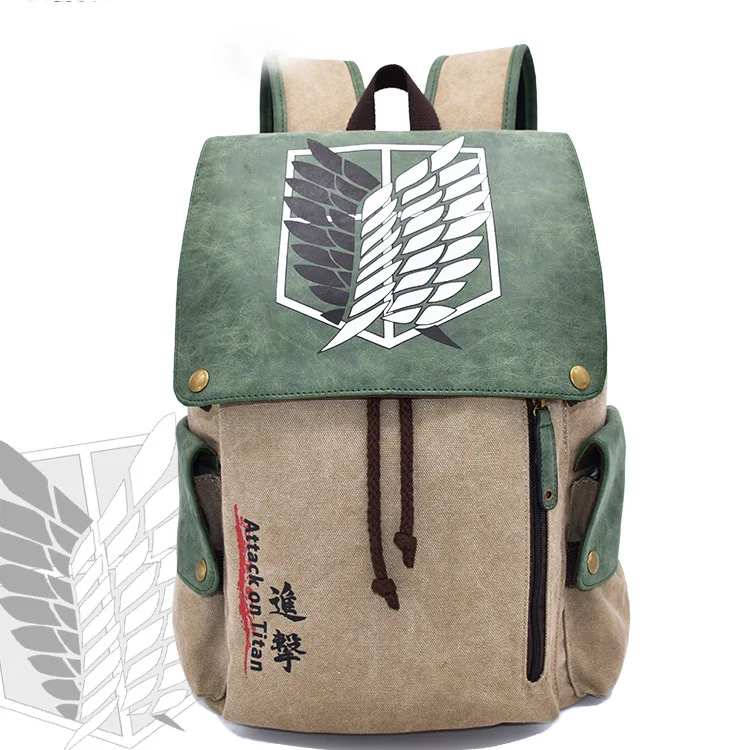 Zaino a Sacco con tasche - a tema anime : Attacco dei giganti, my Hero Accademia_1