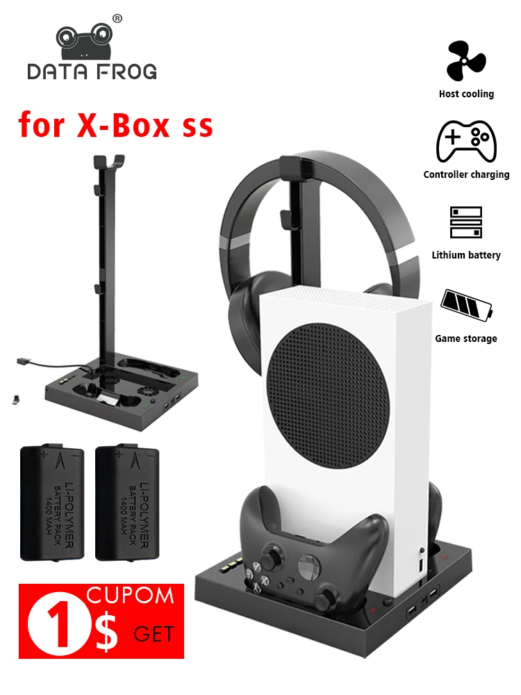 Data Frog Cooling Fan Stand For Xbox Series S Vertical Radiator Dock