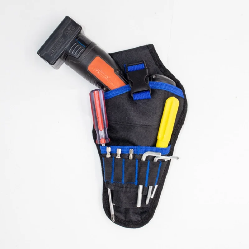 Portable Heavy Duty Drill Holster Electrician Tool Bag Drill Chuck Belt Storage Pocket For Cordless Drill Professional Tool Bag