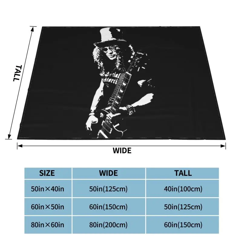 Slash Guitarist Guitar 1970S 1980S Guns Roses Blanket Luxury New Style High-Grade Cover Blanket Home Decotation