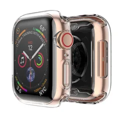 Premium Full TPU Bumper Cover Screen Protector for Series 4 5 6 SE 40MM (Transparent)