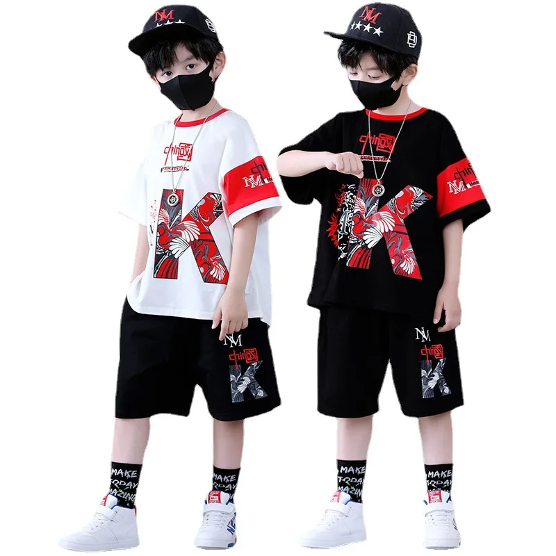 

Summer Boys Clothes Sets Letter T-shirt + Short Pants Tracksuit 2023 New Children Clothing Suit Casual Short Sleeve Kids Costume