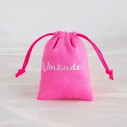 Custom Personalized Jewelry Drawstring Bag with Engraved Link Design - 4x6 inch 10x15cm (100Pcs with logo)