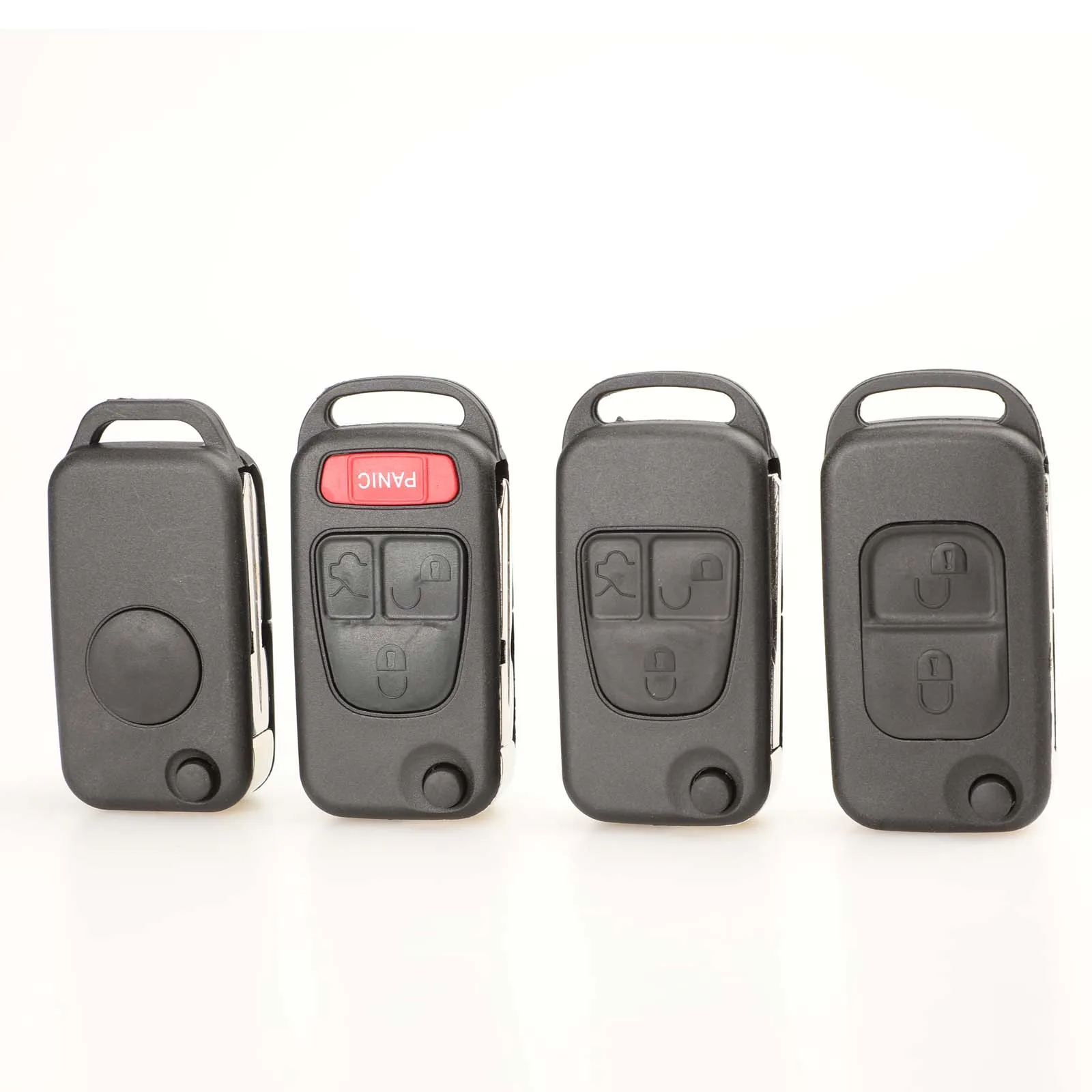 1/2/3/4 Buttons Folding Remote Car Key Shell Cover for Mercedes Benz B200 A160 W124 W202 W210 with HU39 Hu64