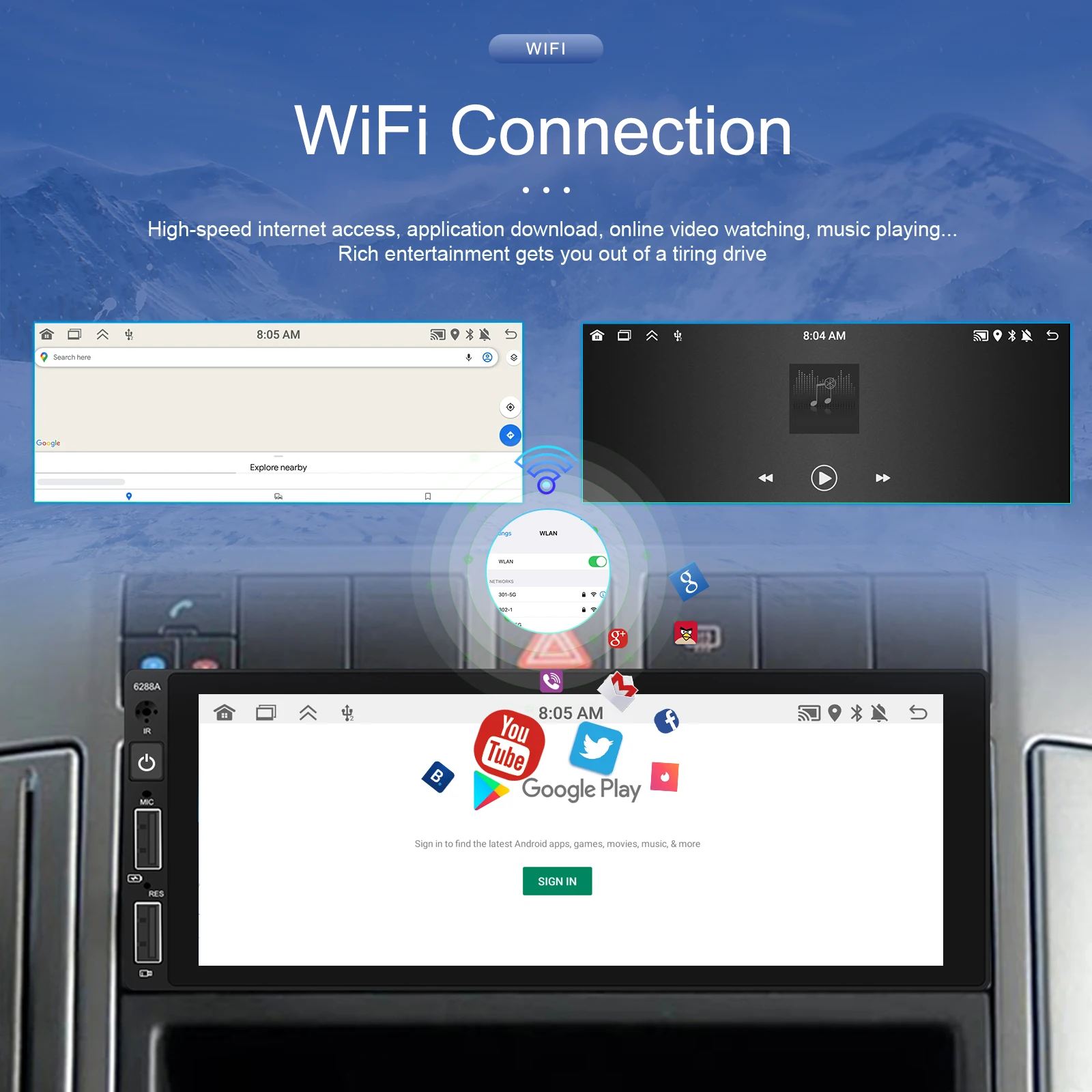Hikity 1 din 안드로이드 자동차 라디오 멀티미디어 플레이어, 카플레이, 자동차 스테레오, MP5 플레이어, 블루투스, 폭스바겐, 닛산, 도요타, 혼다