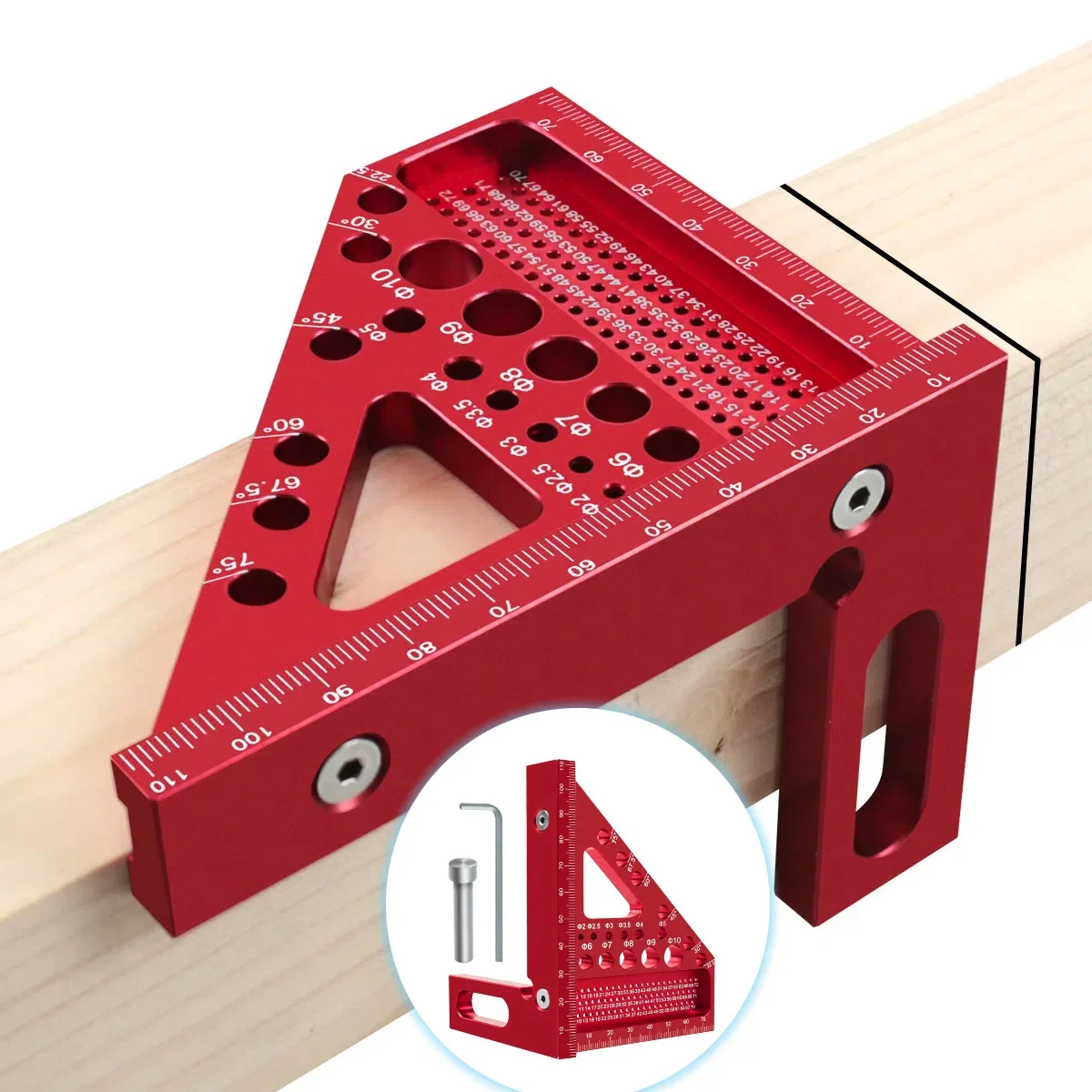 Cuadrado de carpintero: juego multiángulo, escuadra de precisión ...