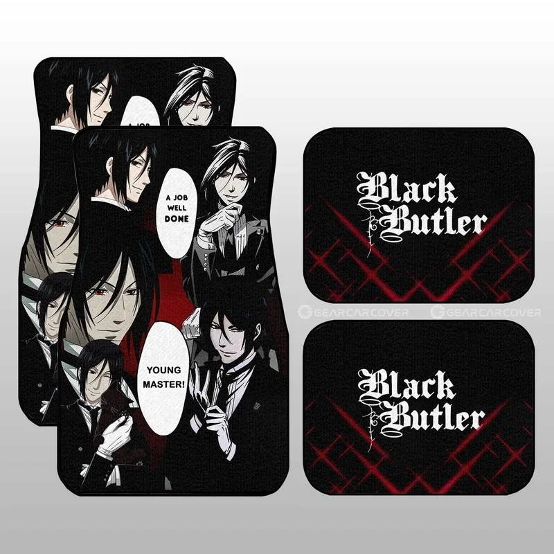 

Sebastian Michaelis Car Floor Mats Custom Black Butler Anime Car Accessories 4PCs Pack