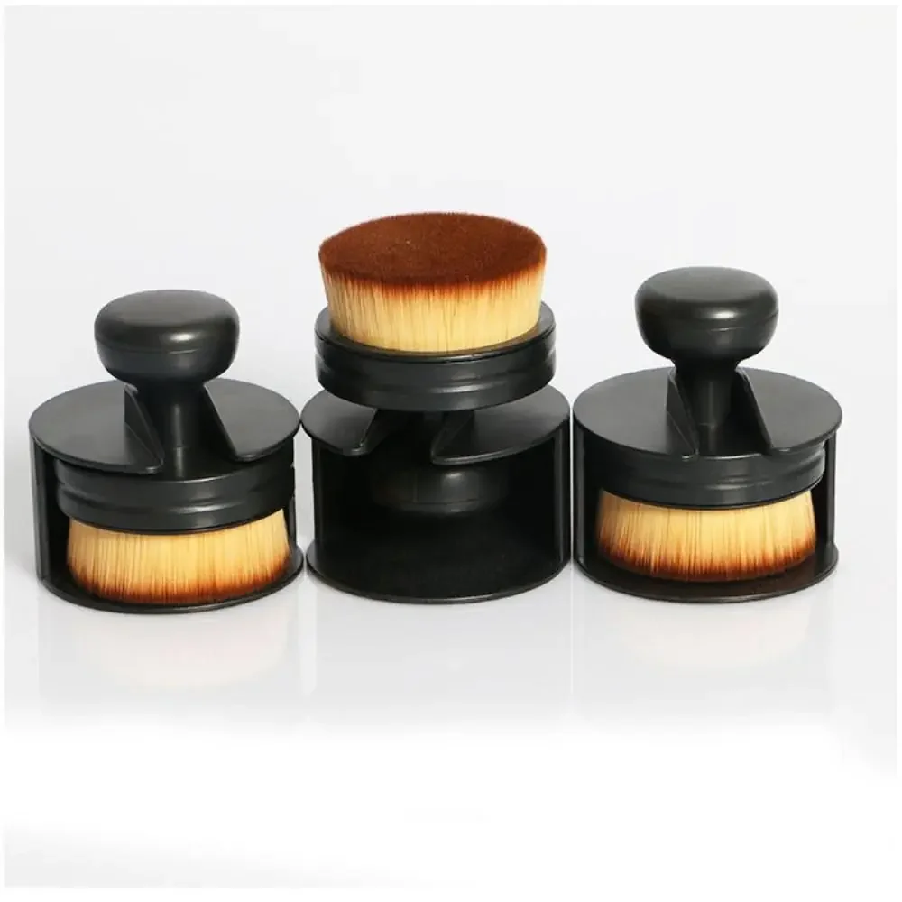 Professional Plastic Stamp Foundation Brush Multifunctional Handheld Flat Makeup Brush Nail Dusting Brush Makeup