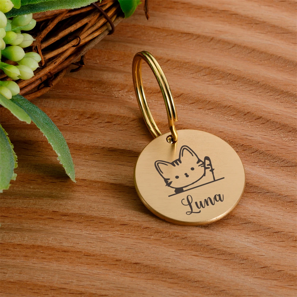 Etiquetas De Identificación De Mascotas Grabadas Con Láser Personalizadas