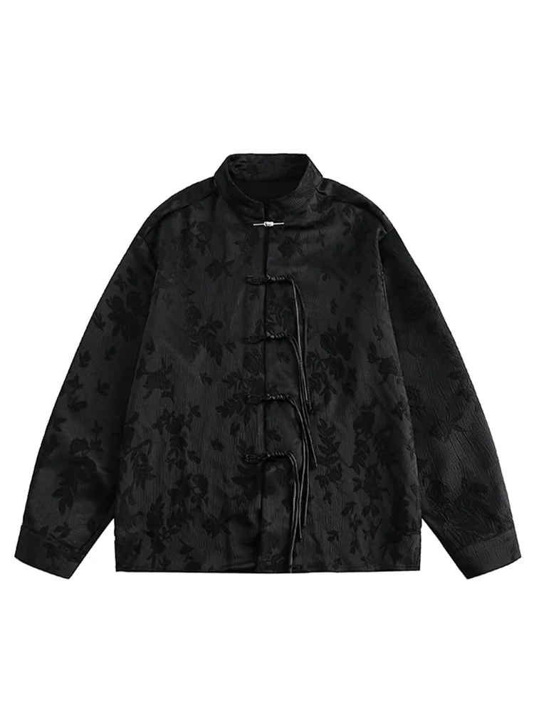 

New Chinese Style Frog Long Sleeve Shirt Men's New Retro National Style Shirt Coat