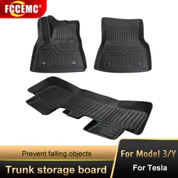 For Tesla Model 3 Y car waterproof and non-slip floor mats for modified car accessories special foot pads for original cars