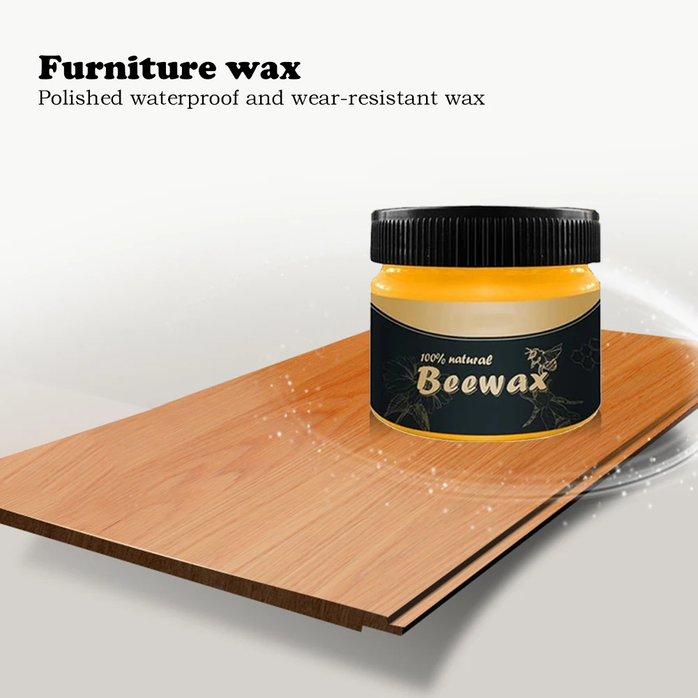 Wood Care Wax 10-1PCS Natural Pure Beewax Furniture Care Maintenance Waterproof Brightening Polishing Cleaner