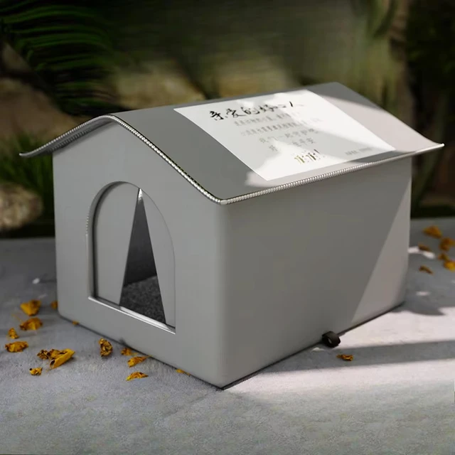 Cat House Weatherproof Safe Outside Winter Warm Pet Sleeping Bed Outdoor Foldable Small Dog Puppy Supply Universal Four Seasons 6