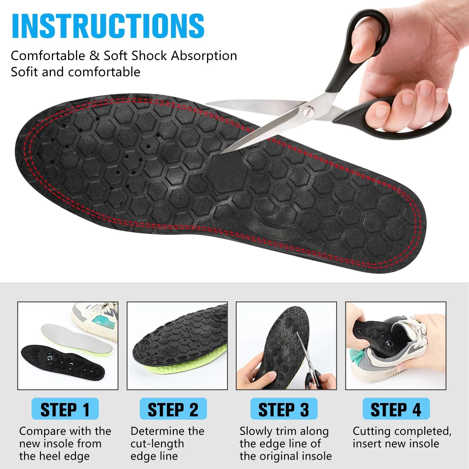 Magnetic Acupressure Insoles Orthopedic Insole for Men and Women Remove Odor Massage Insole Relaxation Shoe Pads Comfort Soles